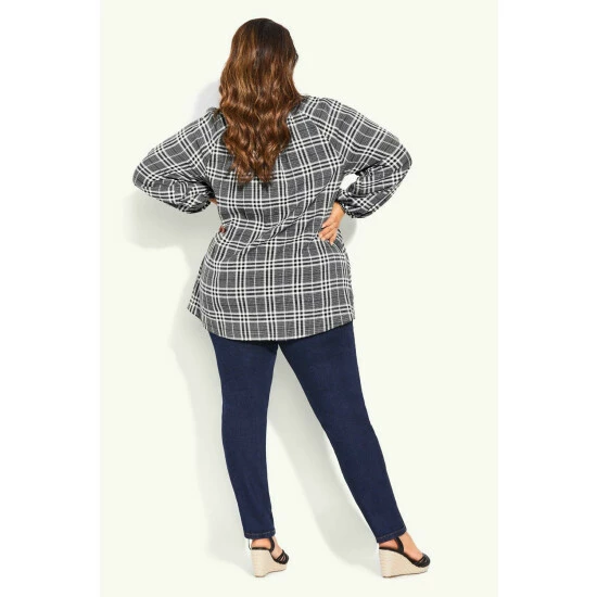 Evans Check Tie Blouse For Female 4 Evans Check Tie Blouse For Female - Image 2