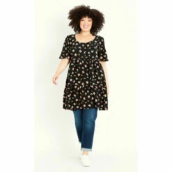 Evans Floral Tiered Tunic Top For Female 9 Evans Floral Tiered Tunic Top For Female -Cheap Evans Clothing Store unnamed file 1994