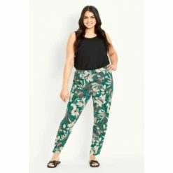 Evans Tapered Tropical Trousers For Female