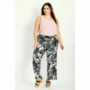 Evans Mono Print Wide Leg Trousers For Female -Cheap Evans Clothing Store unnamed file 2022