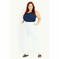Evans Linen Blend Trousers For Female -Cheap Evans Clothing Store unnamed file 2066