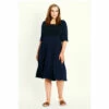 Evans Shirred Plain Dress For Female 1 Evans Shirred Plain Dress For Female -Cheap Evans Clothing Store unnamed file 2076