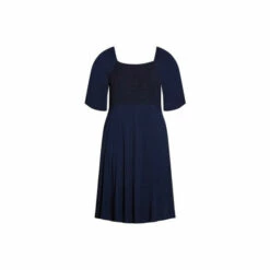 Evans Shirred Plain Dress For Female -Cheap Evans Clothing Store unnamed file 2078