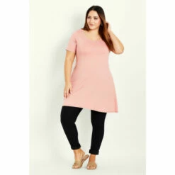 Evans Plain Short Sleeve Tunic Top For Female -Cheap Evans Clothing Store unnamed file 2135