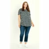 Evans Spot Shirred Yoke Top For Female -Cheap Evans Clothing Store unnamed file 2136