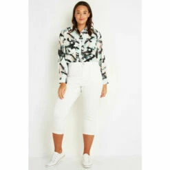 Evans White Denim Crop Jeans For Female -Cheap Evans Clothing Store unnamed file 214
