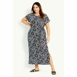 Evans Floral Maxi Dress For Female 9 Evans Floral Maxi Dress For Female -Cheap Evans Clothing Store unnamed file 2143