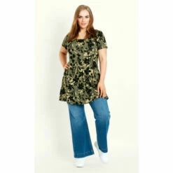 Evans Short Sleeve Swing Tunic Top For Female -Cheap Evans Clothing Store unnamed file 2149