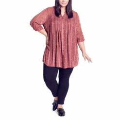 Evans Venice Pintuck Shirt For Female -Cheap Evans Clothing Store unnamed file 2170