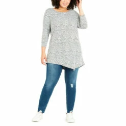 Evans Fanna Point Front Tunic Top For Female