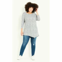 Evans Fanna Point Front Tunic Top For Female -Cheap Evans Clothing Store unnamed file 2173