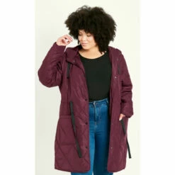 Evans Diamond Quilted Jacket For Female -Cheap Evans Clothing Store unnamed file 2181