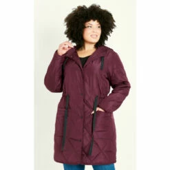 Evans Diamond Quilted Jacket For Female -Cheap Evans Clothing Store unnamed file 2182