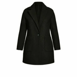 Evans Boucle Throw On Jacket For Female -Cheap Evans Clothing Store unnamed file 2233