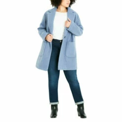 Evans Boucle Throw On Jacket For Female -Cheap Evans Clothing Store unnamed file 2237