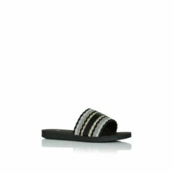 Evans Stripe Weave Sliders For Female -Cheap Evans Clothing Store unnamed file 2244