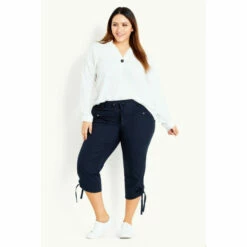 Evans Poplin Crop Pants For Female -Cheap Evans Clothing Store unnamed file 2249