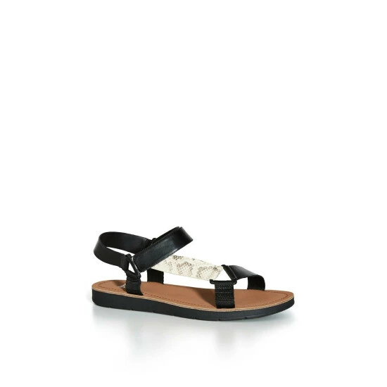 Evans Extra Wide Fit Snake Sporty Strap Sandals For Female 3 Evans Extra Wide Fit Snake Sporty Strap Sandals For Female