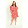 Evans Frill Sleeve Print Dress For Female -Cheap Evans Clothing Store unnamed file 2267