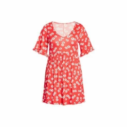 Evans Frill Sleeve Print Dress For Female -Cheap Evans Clothing Store unnamed file 2269