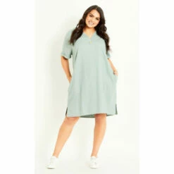 Evans Linen Blend Dress For Female