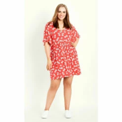 Evans Frill Sleeve Print Dress For Female -Cheap Evans Clothing Store unnamed file 2270
