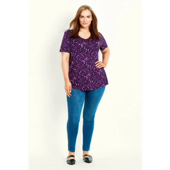 Evans Animal Butterfly V-Neck Top For Female 7 Evans Animal Butterfly V-Neck Top For Female - Image 5