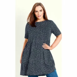 Evans Ditsy Floral Tunic Top For Female -Cheap Evans Clothing Store unnamed file 2288