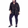 Evans Blouson Sleeve Print Tunic Top For Female -Cheap Evans Clothing Store unnamed file 2292