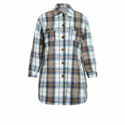 Evans Check Shacket For Female -Cheap Evans Clothing Store unnamed file 2306