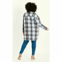 Evans Check Shacket For Female -Cheap Evans Clothing Store unnamed file 2307