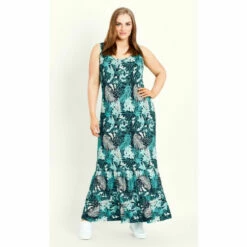 Evans Printed Maxi Dress For Female -Cheap Evans Clothing Store unnamed file 2382