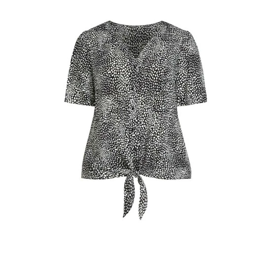 Evans Tie Front Print Top For Female 5 Evans Tie Front Print Top For Female - Image 3