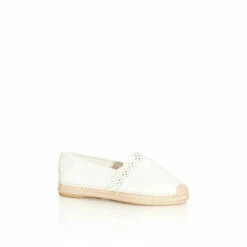 Evans Extra Wide Fit Laser Cut Espadrilles For Female