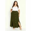 Evans Button Through Maxi Skirt For Female -Cheap Evans Clothing Store unnamed file 2419