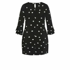 Evans Frill Sleeve Print Dress For Female -Cheap Evans Clothing Store unnamed file 2459