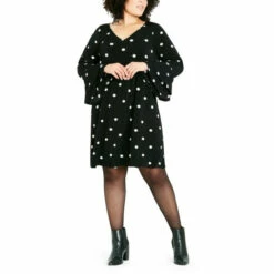 Evans Frill Sleeve Print Dress For Female -Cheap Evans Clothing Store unnamed file 2460