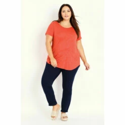 Evans Basic Slub T-Shirt For Female -Cheap Evans Clothing Store unnamed file 2478