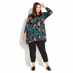 Evans Cosmic Print Tunic Top For Female -Cheap Evans Clothing Store unnamed file 2500