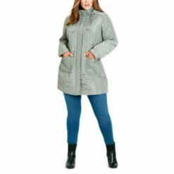 Evans Lightweight Padded Coat For Female -Cheap Evans Clothing Store unnamed file 2531