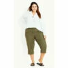 Evans Linen Blend Crop Trousers For Female -Cheap Evans Clothing Store unnamed file 2532