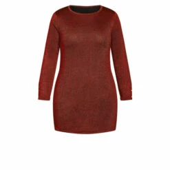 Evans Button Tunic Top Jumper For Female -Cheap Evans Clothing Store unnamed file 2542