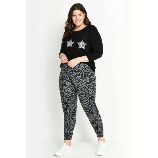 Evans Animal Print Joggers For Female 3 Evans Animal Print Joggers For Female