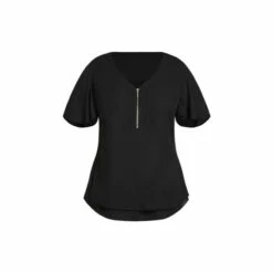 Evans Evelyn Plain Flutter Top For Female 8 Evans Evelyn Plain Flutter Top For Female -Cheap Evans Clothing Store unnamed file 2577