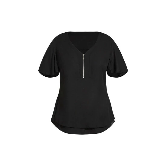 Evans Evelyn Plain Flutter Top For Female 5 Evans Evelyn Plain Flutter Top For Female - Image 3