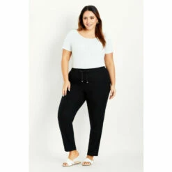 Evans Linen Blend Joggers For Female -Cheap Evans Clothing Store unnamed file 2659