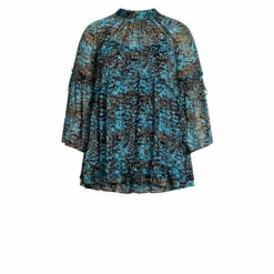 Evans Camille Print Top For Female -Cheap Evans Clothing Store unnamed file 268