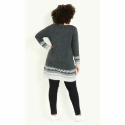 Evans Fairisle Tunic Top For Female -Cheap Evans Clothing Store unnamed file 2706