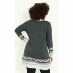 Evans Fairisle Tunic Top For Female -Cheap Evans Clothing Store unnamed file 2708