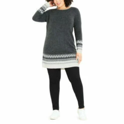 Evans Fairisle Tunic Top For Female -Cheap Evans Clothing Store unnamed file 2709